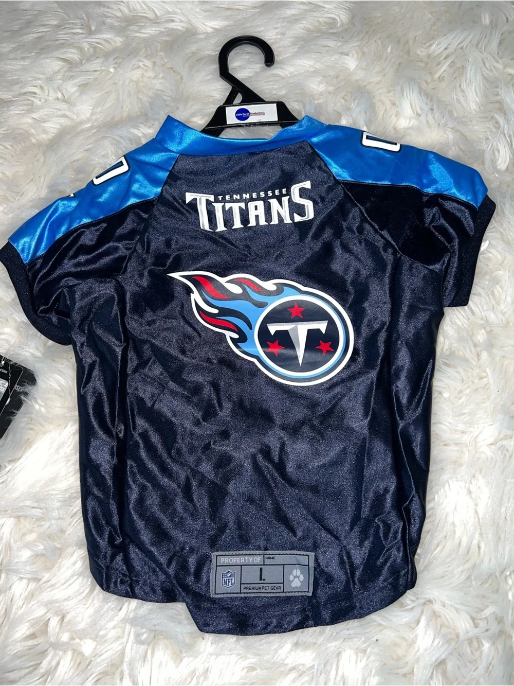 NWT NFL Tennessee Titans Premium Pet Jersey Dog Shirt Size Large